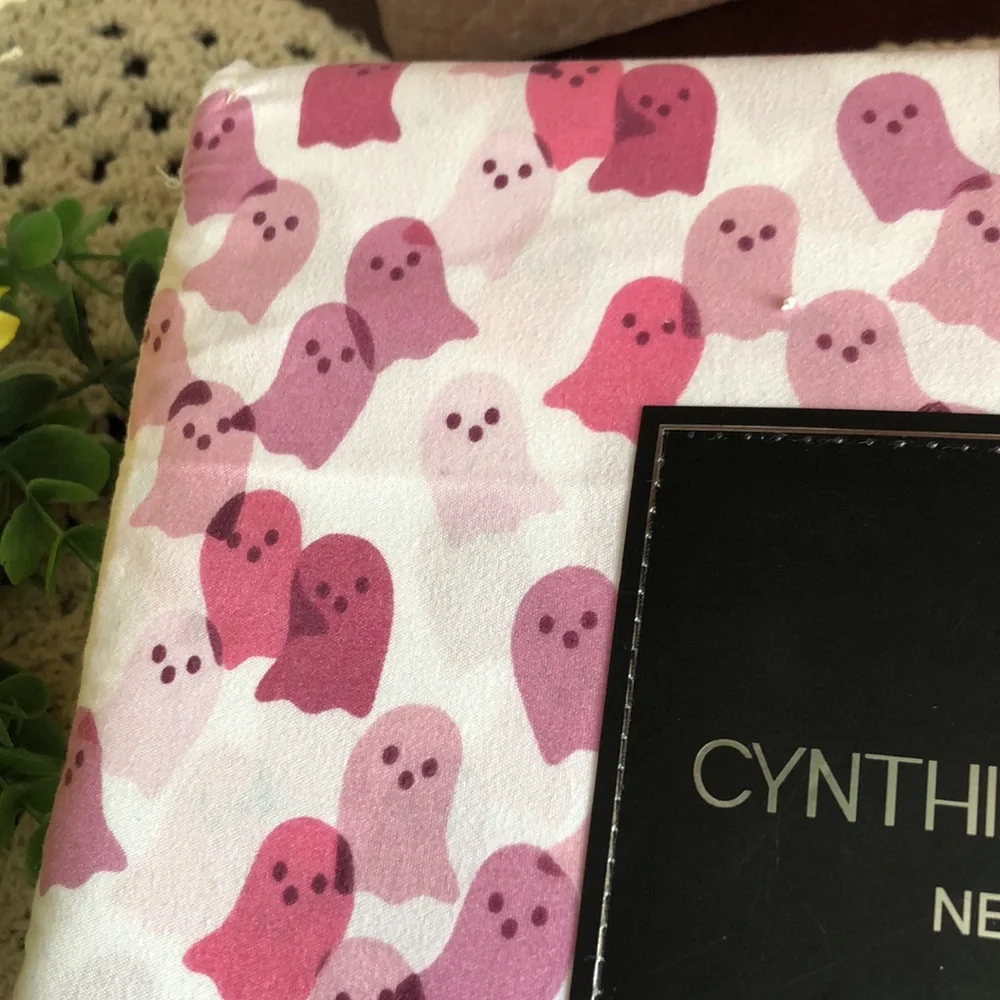 Cynthia Rowley PINK GHOSTS Halloween Sheet Set - FULL